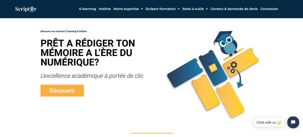 Illustration représentant le projet Scriptor, mettant en valeur la créativité et l'écriture professionnelle.